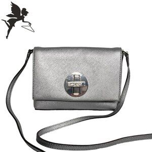 KATE SPADE Silver Sally Newbury Lane Turnlock Crossbody Bag